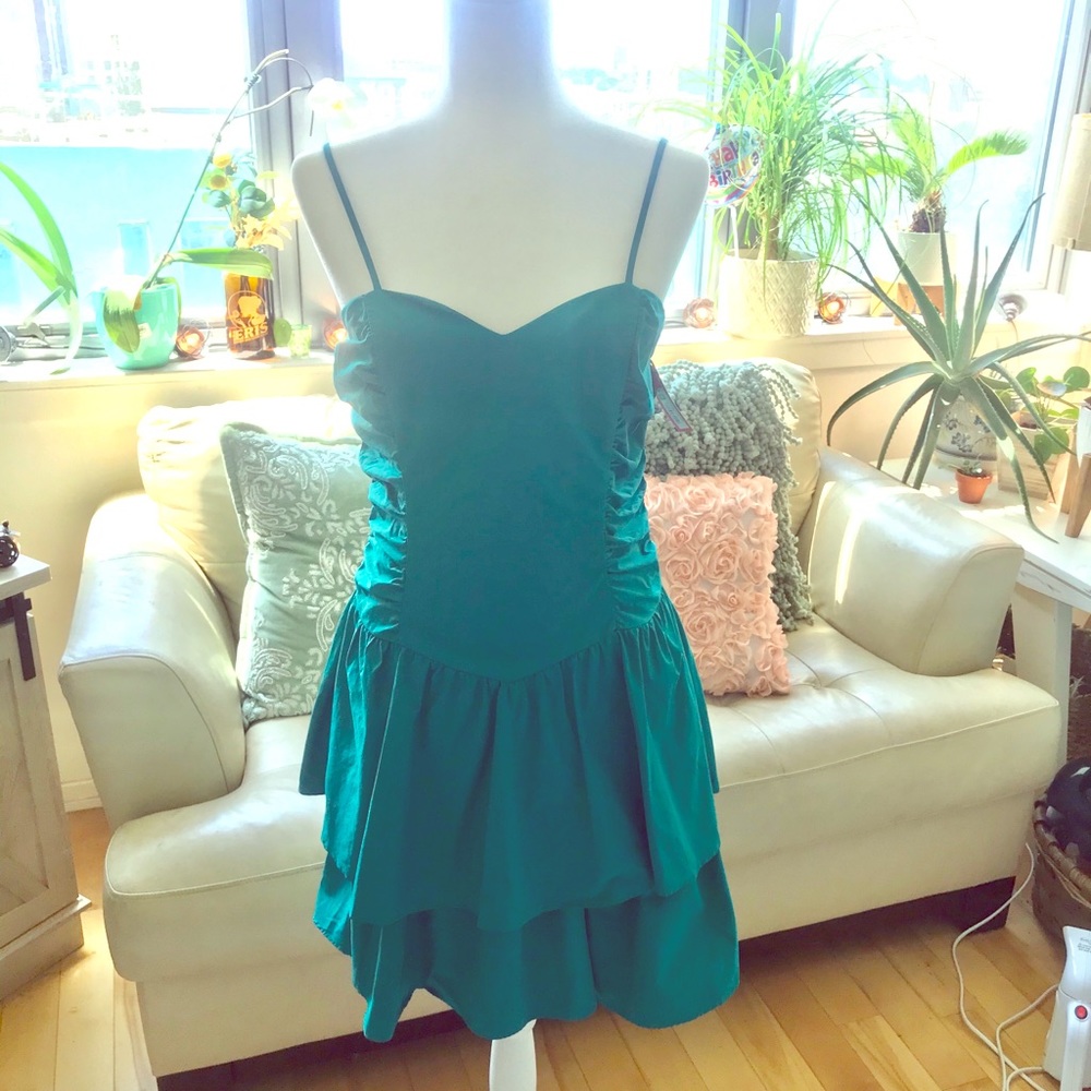 Teal Tiered Dress